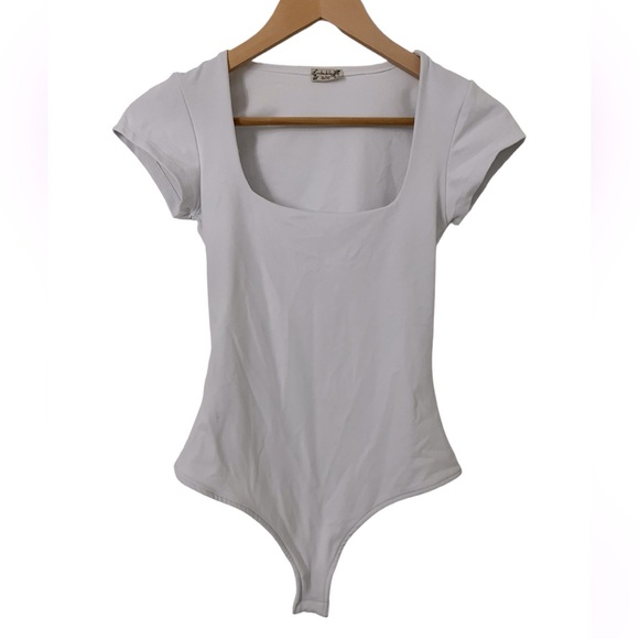 Free People Intimately - White Bodysuit - Thong - Square Neck - Short Sleeve XS - Picture 6 of 10